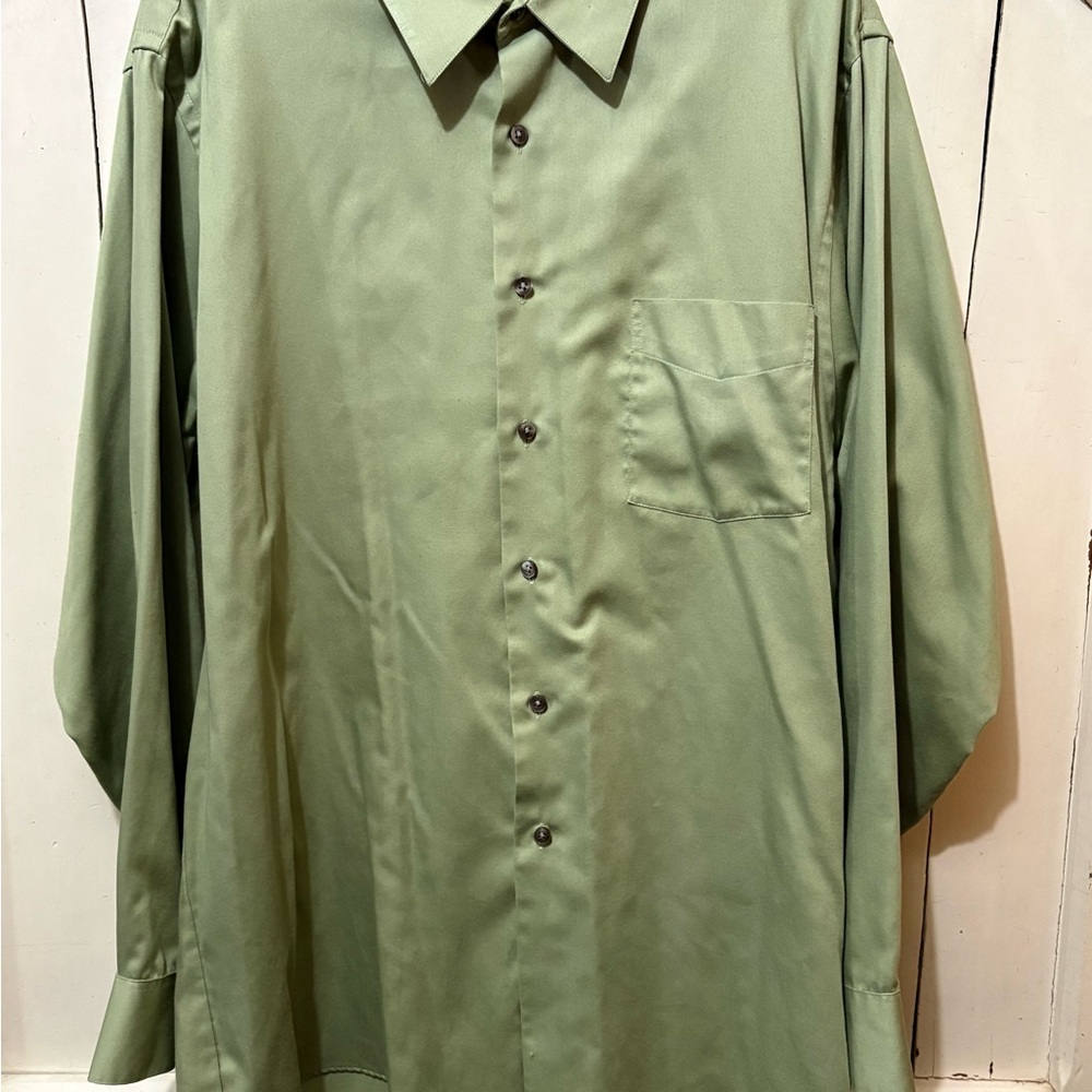 Geoffrey Beene Men's Green Dress Shirt